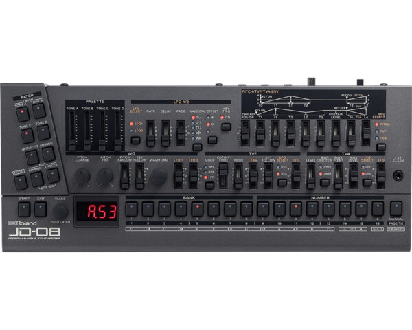 roland jd 08 modulo con sequencer polifonico frontale