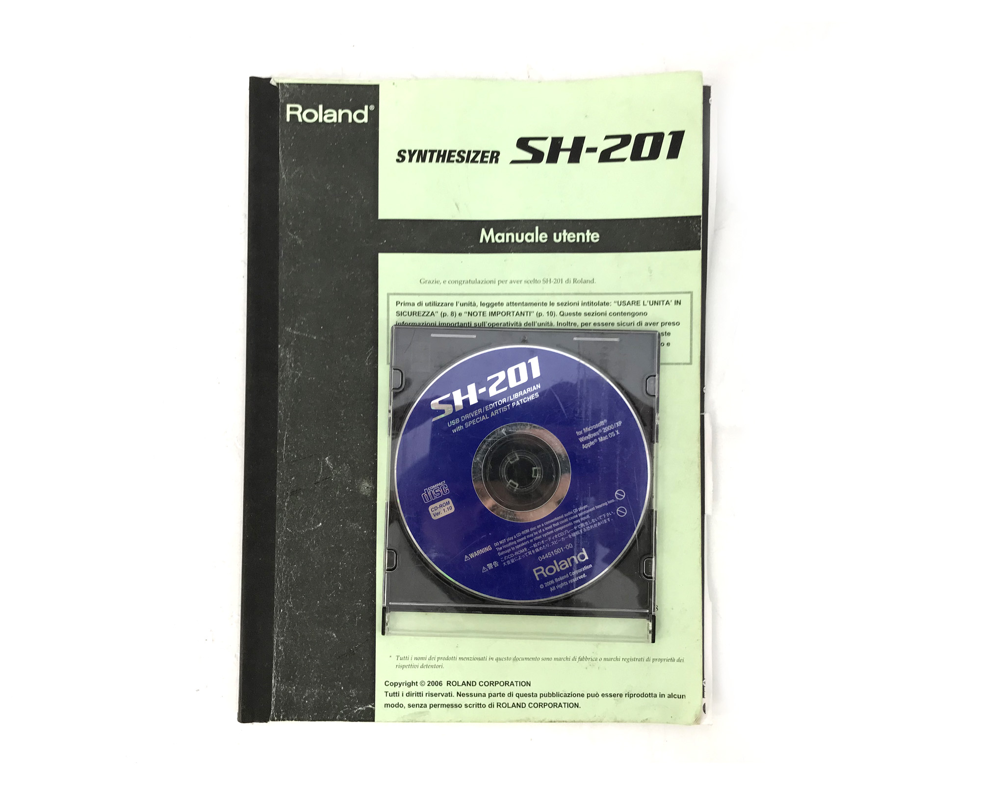 roland sh201 manuale