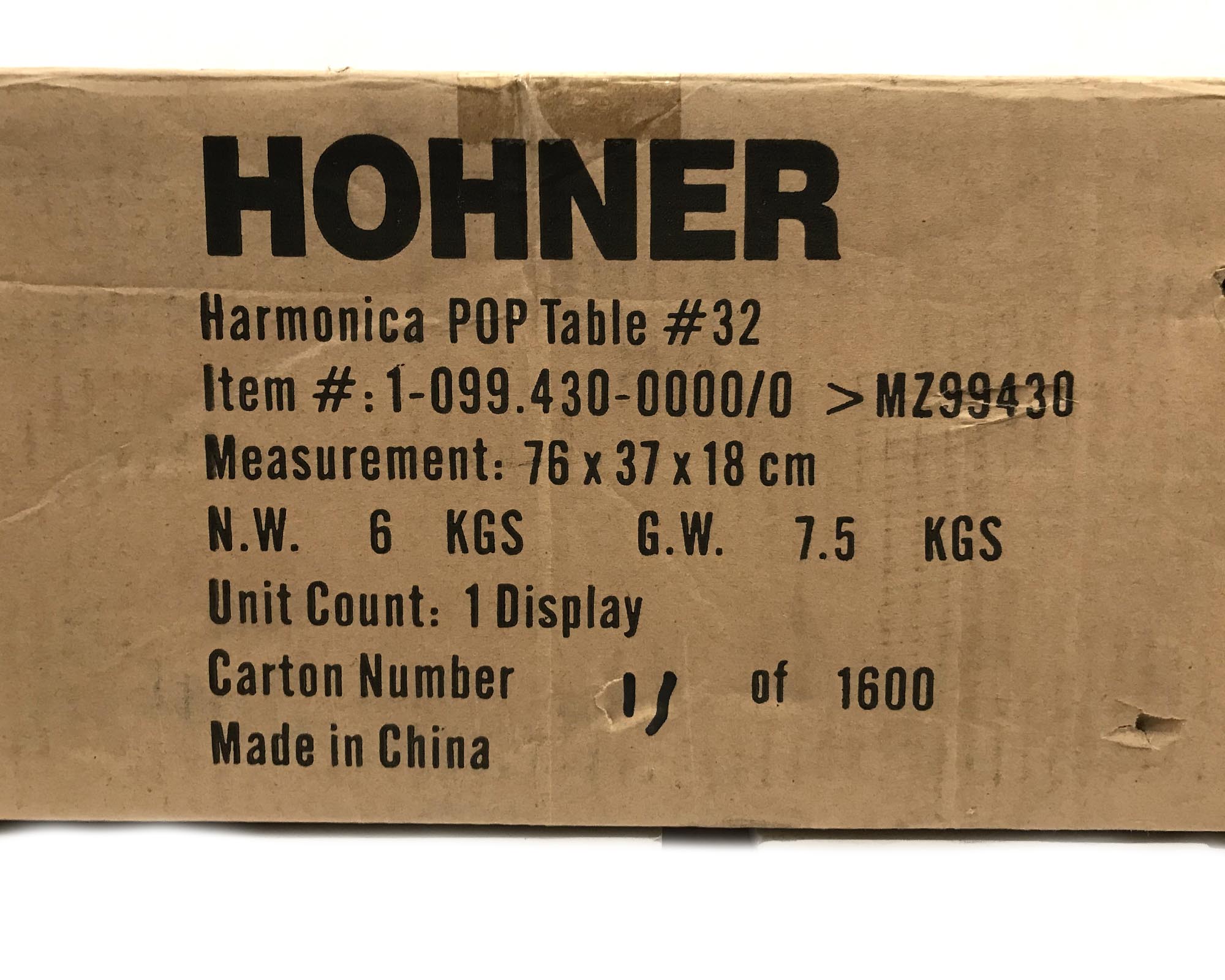 espositore armoniche hohner scatola