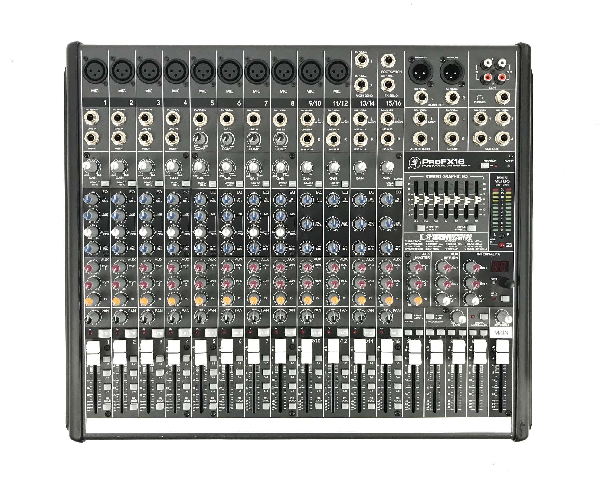 mackie profx16 frontale