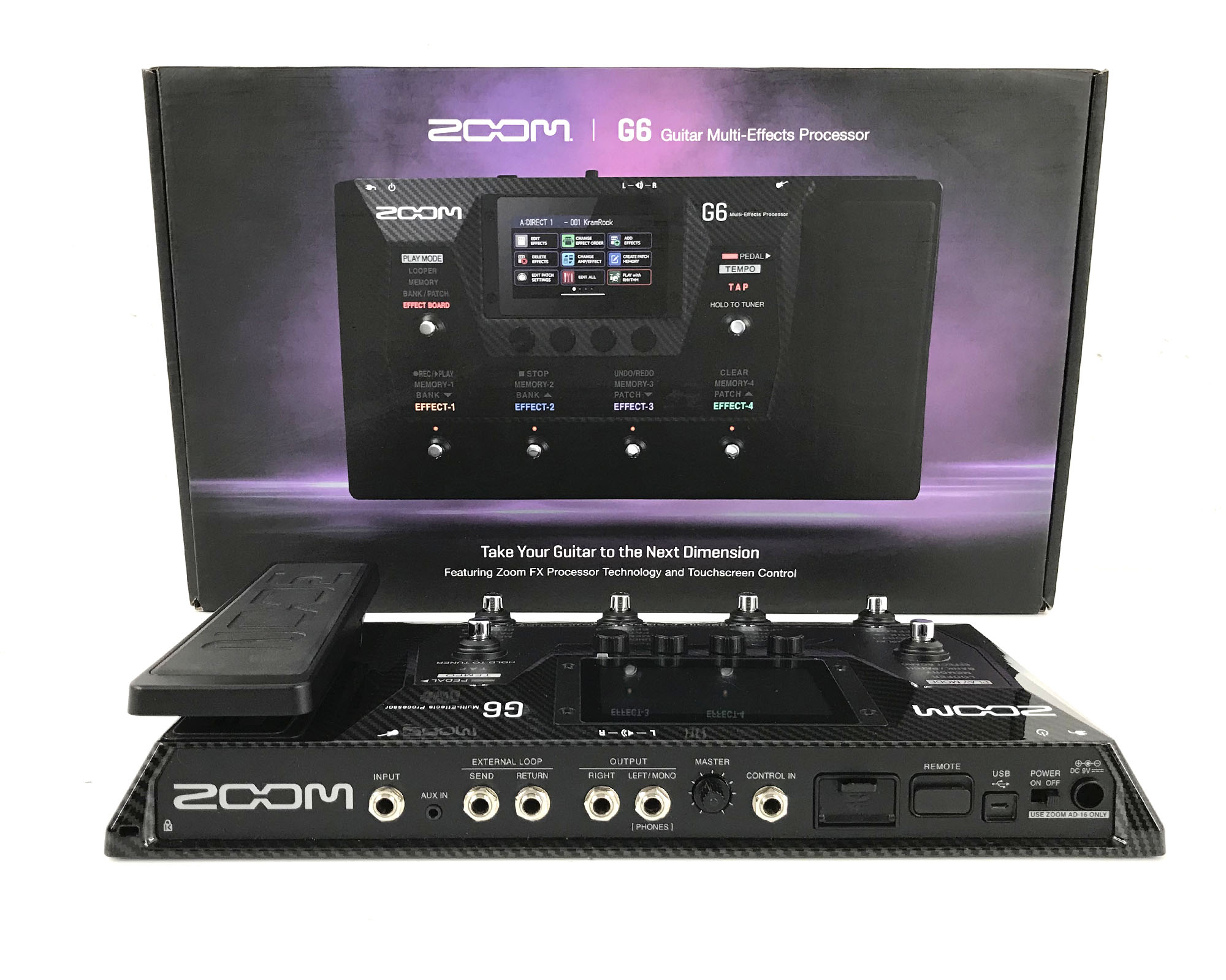Zoom G6 frontale retro con scatola