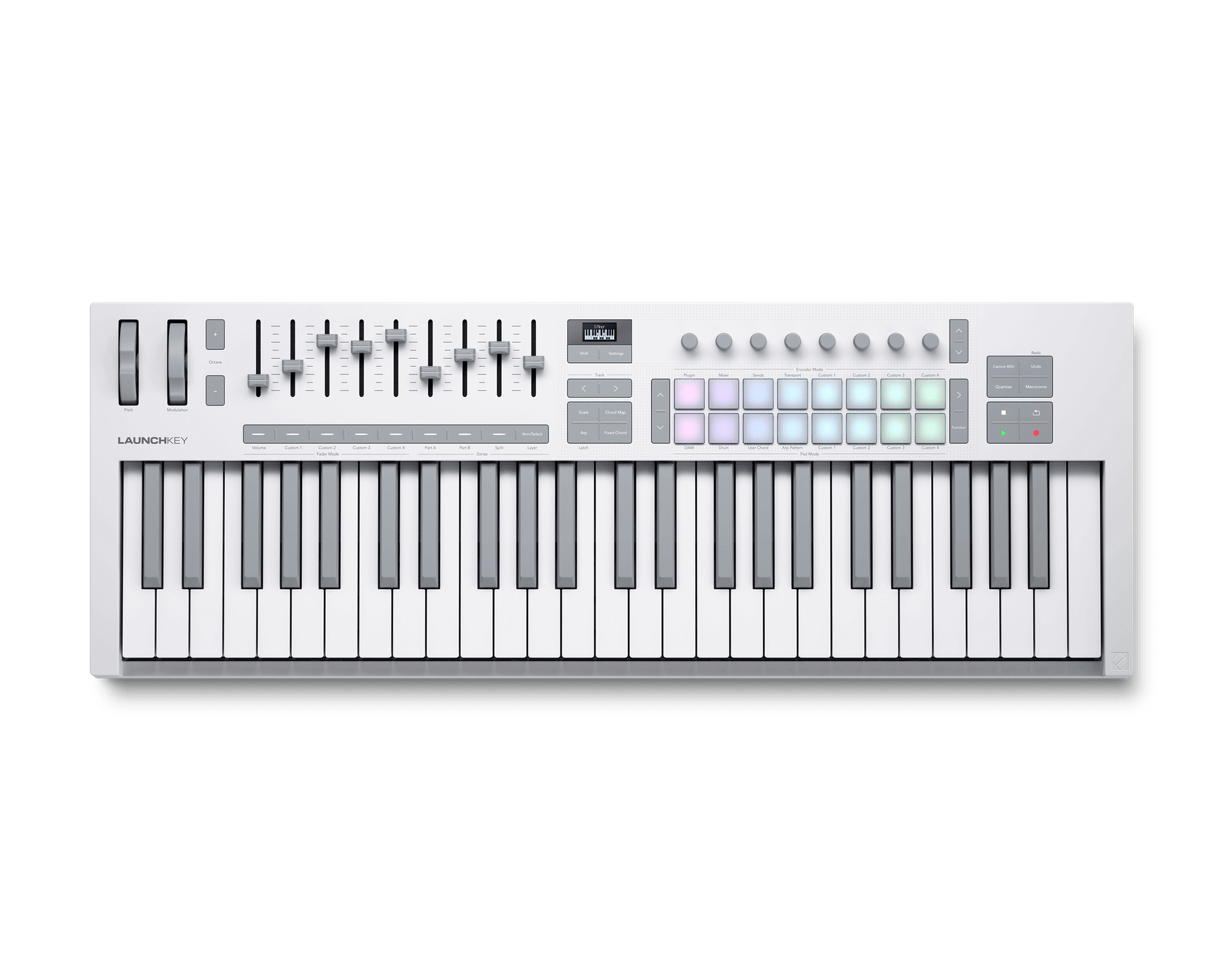 novation launchkey 49 mk4 bianca frontale
