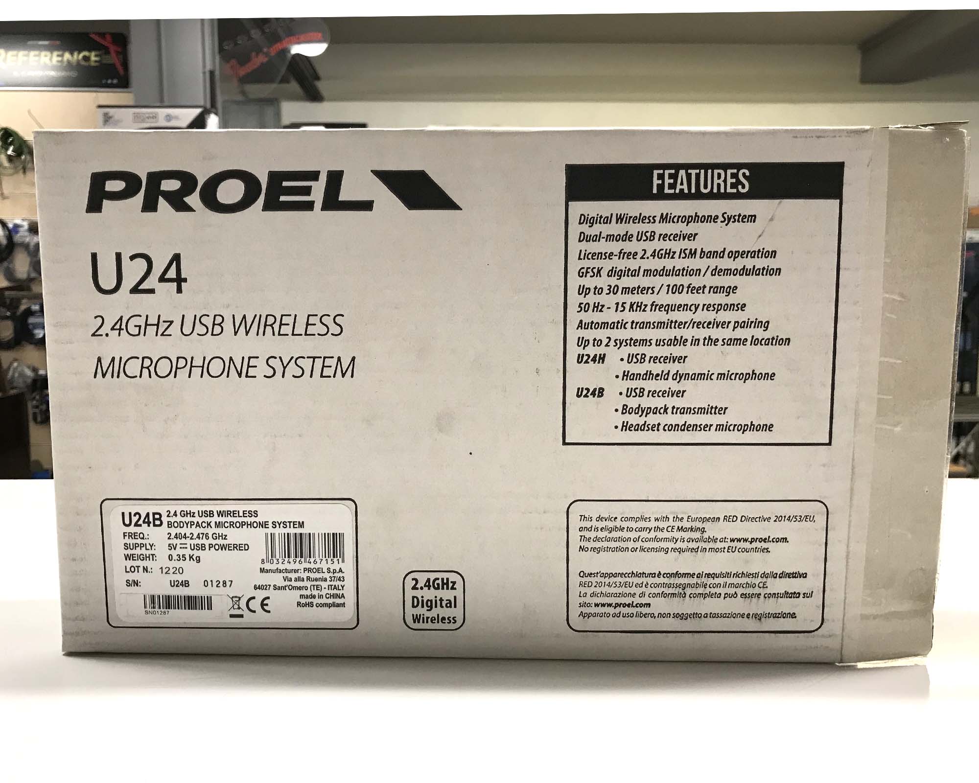 proel u24 scatola retro